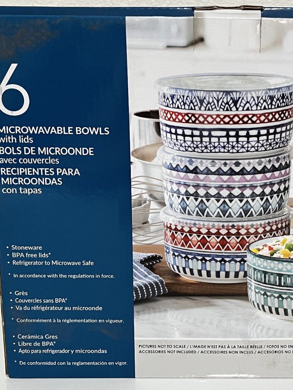 SIGNATURE HOUSEWARE'S (6) Microwavable BOWLS w/ LIDS-NIB